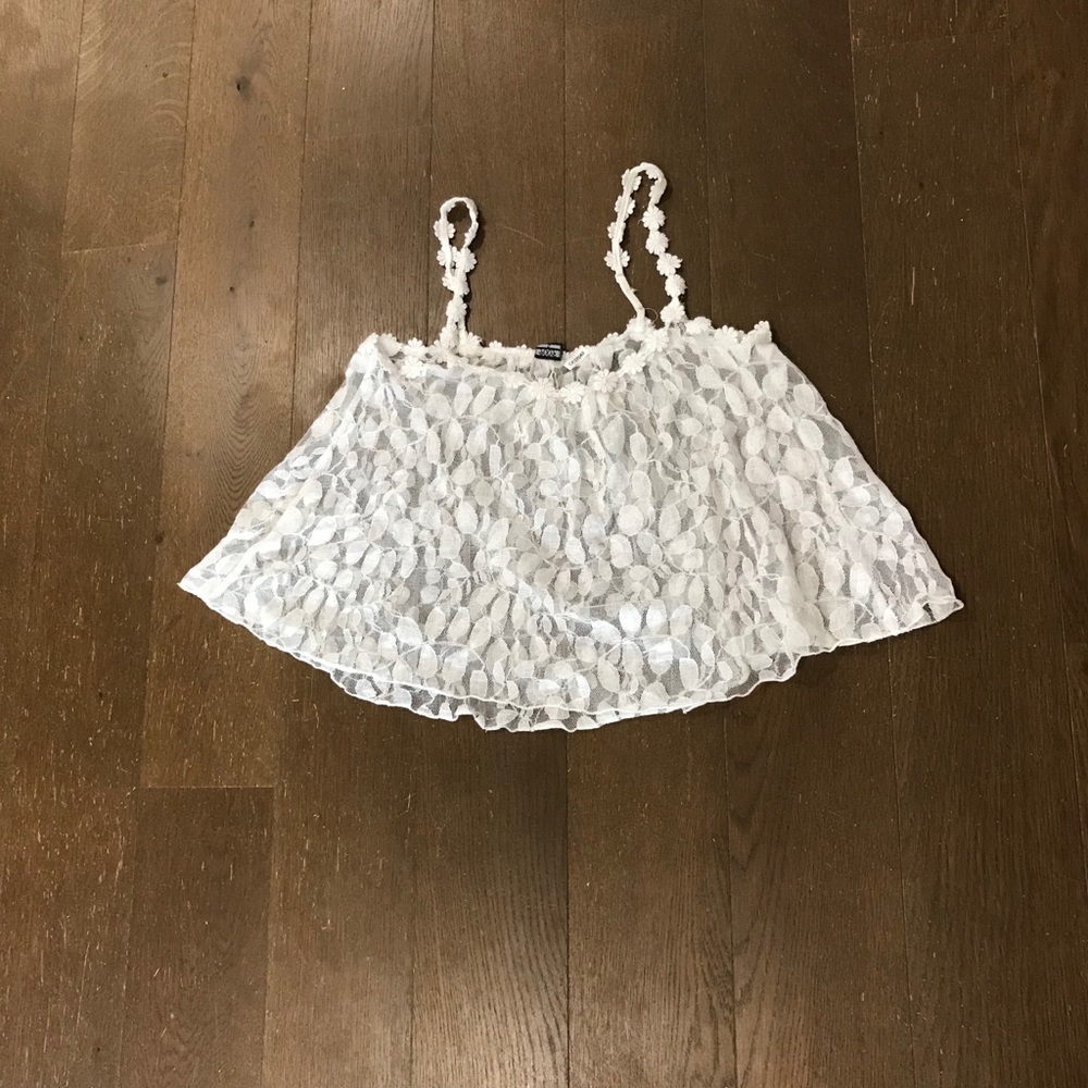 Boho style lace flower top